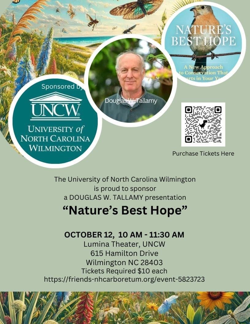 Doug Tallamy Native Plant Expert to Speak at UNCW's Lumina Theatre