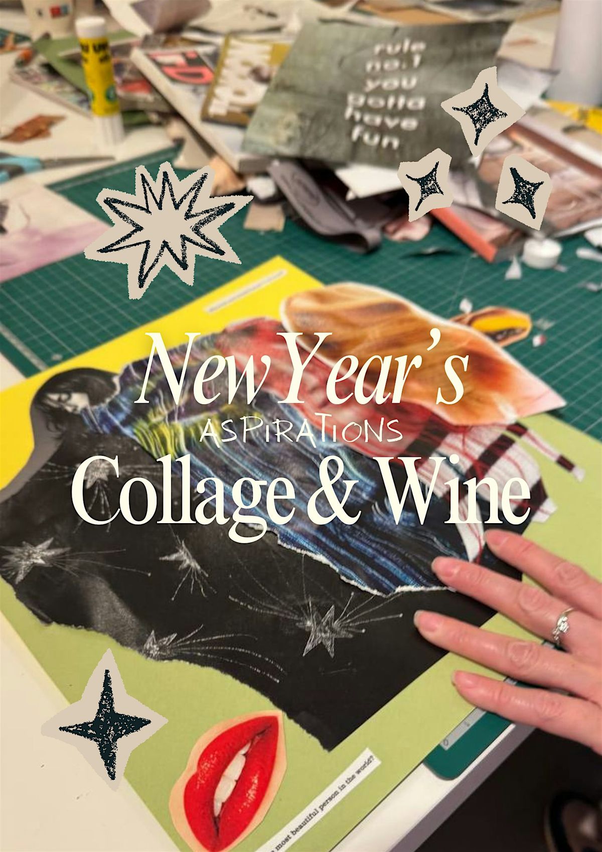 Collage Workshop & Wine Tasting - New Year's Aspirations