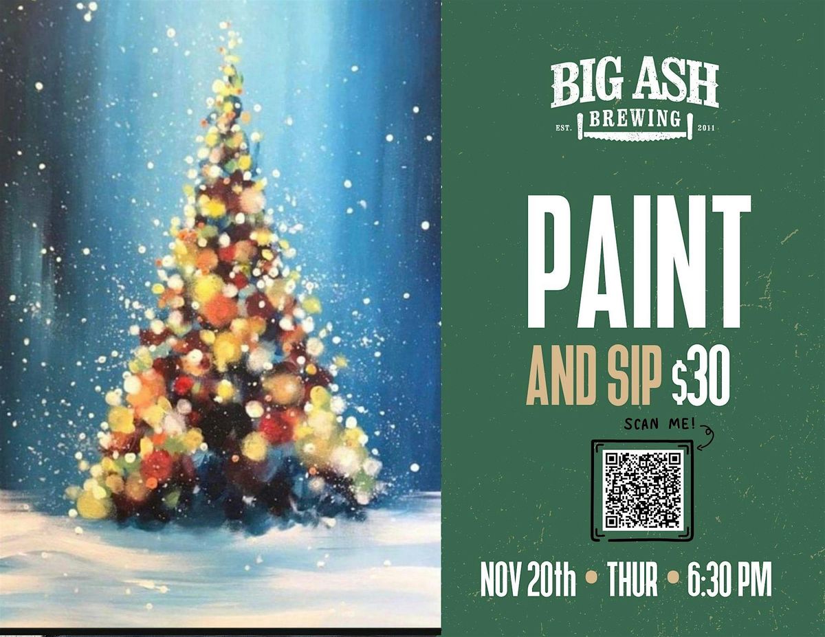 Paint and Sip Night at Big Ash Brewing! Happy Holidays!