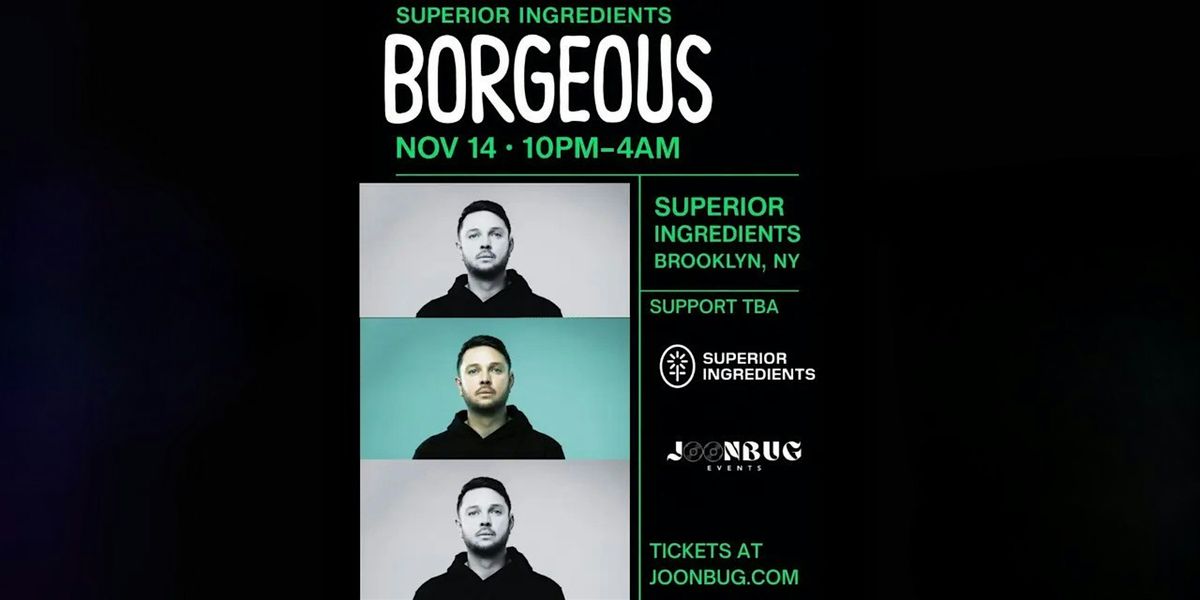 Borgeous Live at Superior Ingredients Brooklyn \u2013 Nov 14, 2025