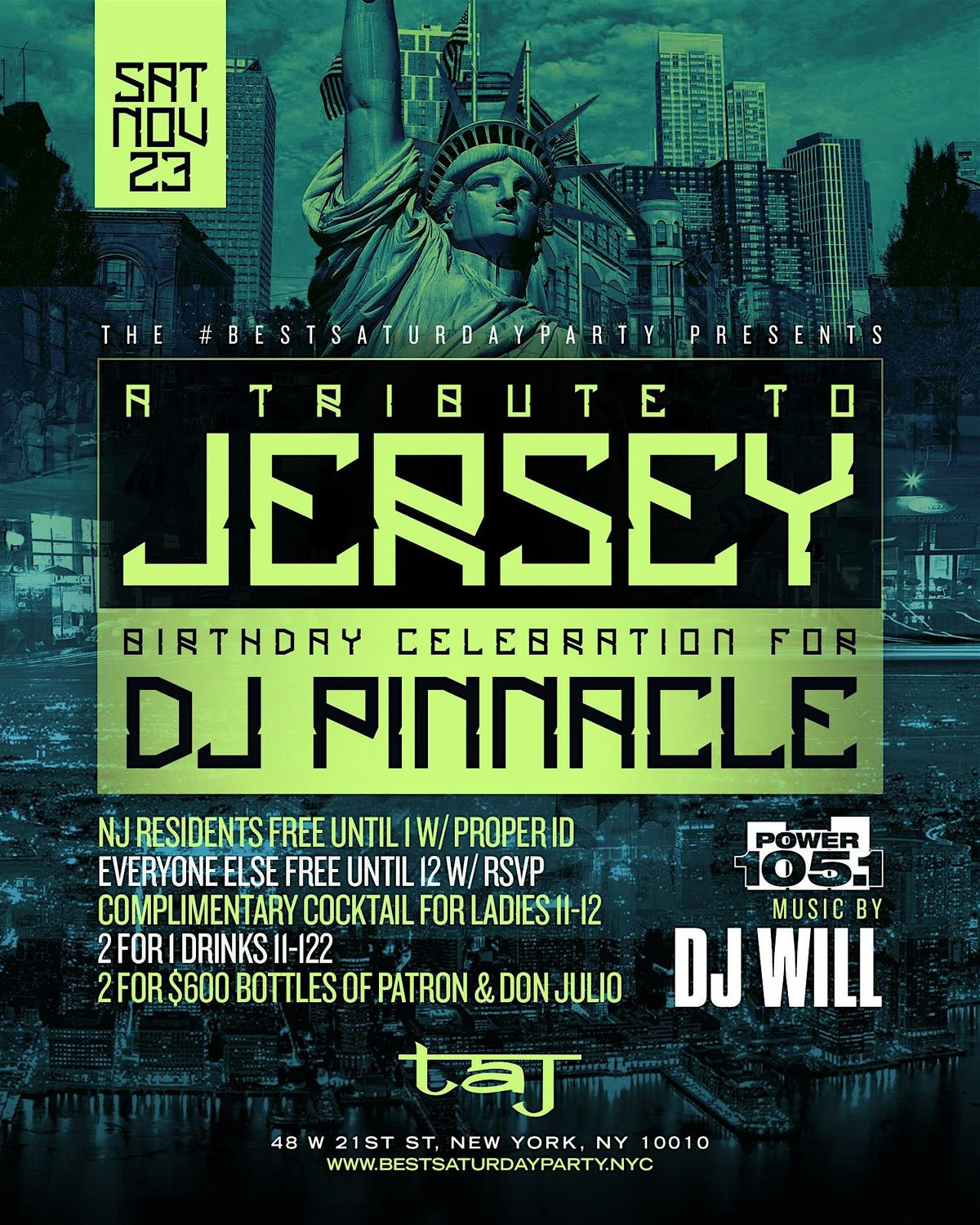 Best Saturday Party NJ Invasion At Taj Lounge (Clubfix Parties)