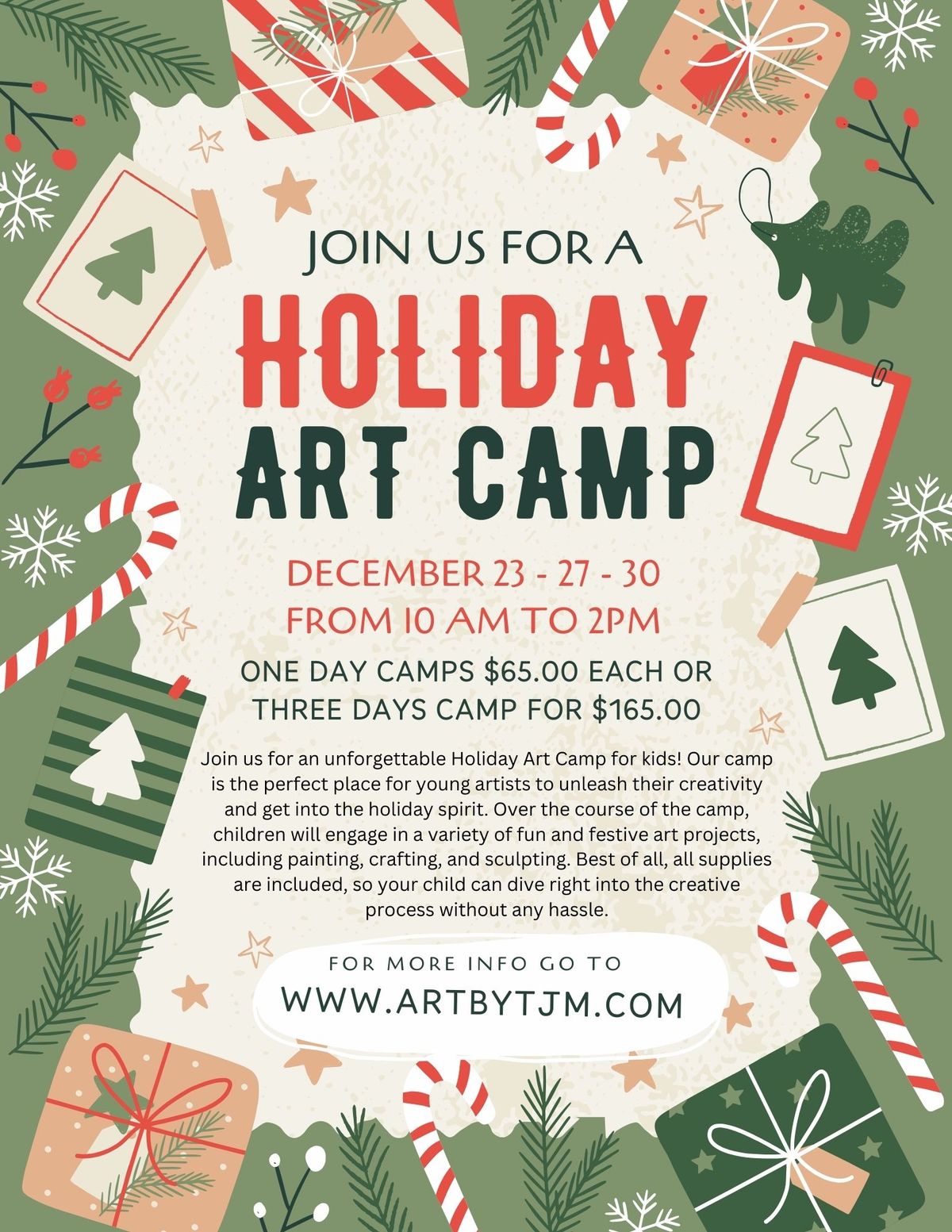 Holiday Art Camps 2024