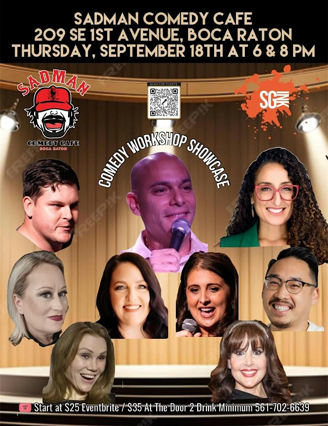 Graduation Showcase X At Sadman Comedy Cafe, Boca Raton, 6:00 Showtime