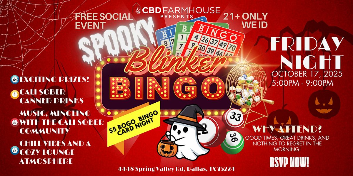 Spooky Blinker Bingo - Cali Sober Sip n Social Friday Night