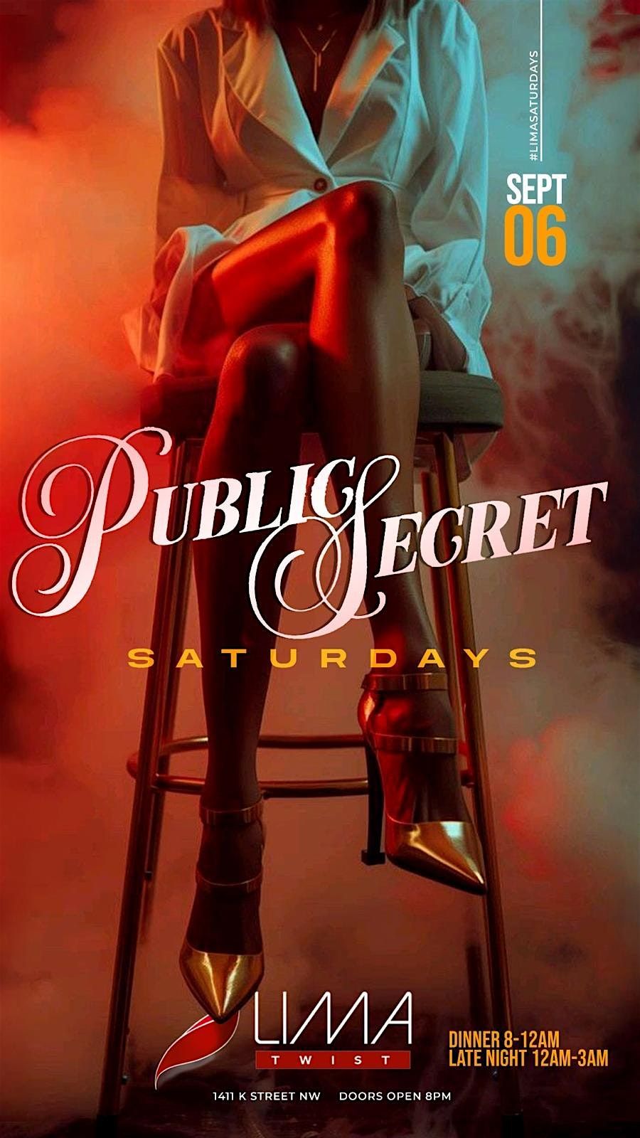 Public Secret - LIMA Saturdays Fine Dining & Late Night Party!