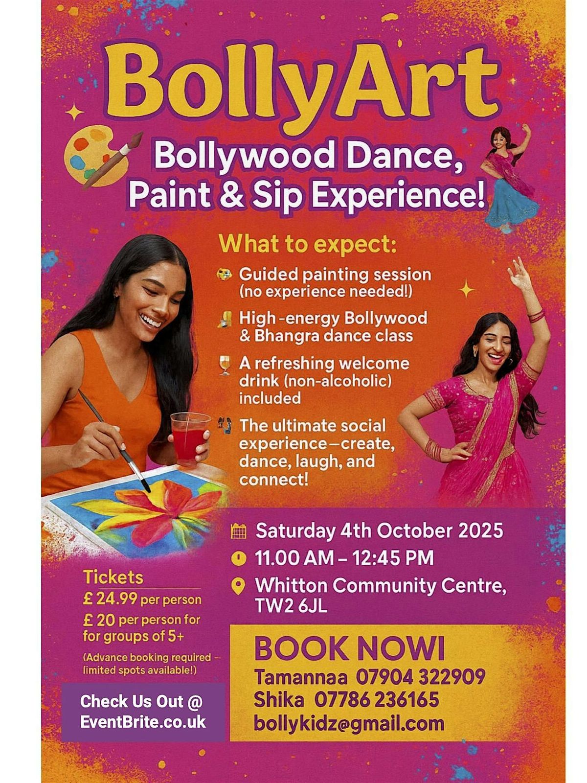 BollyArt - Bollywood Dance, Paint & Sip Experience!