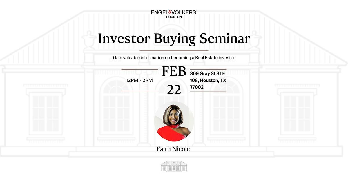 Investor Buying Seminar: Build Wealth Through Real Estate