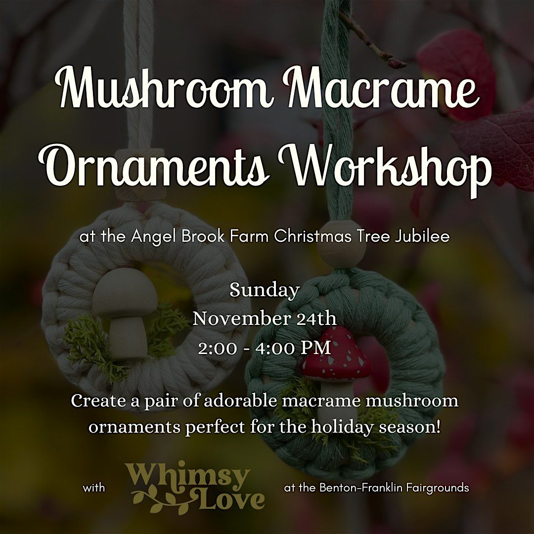 Mushroom Macrame Ornaments Workshop