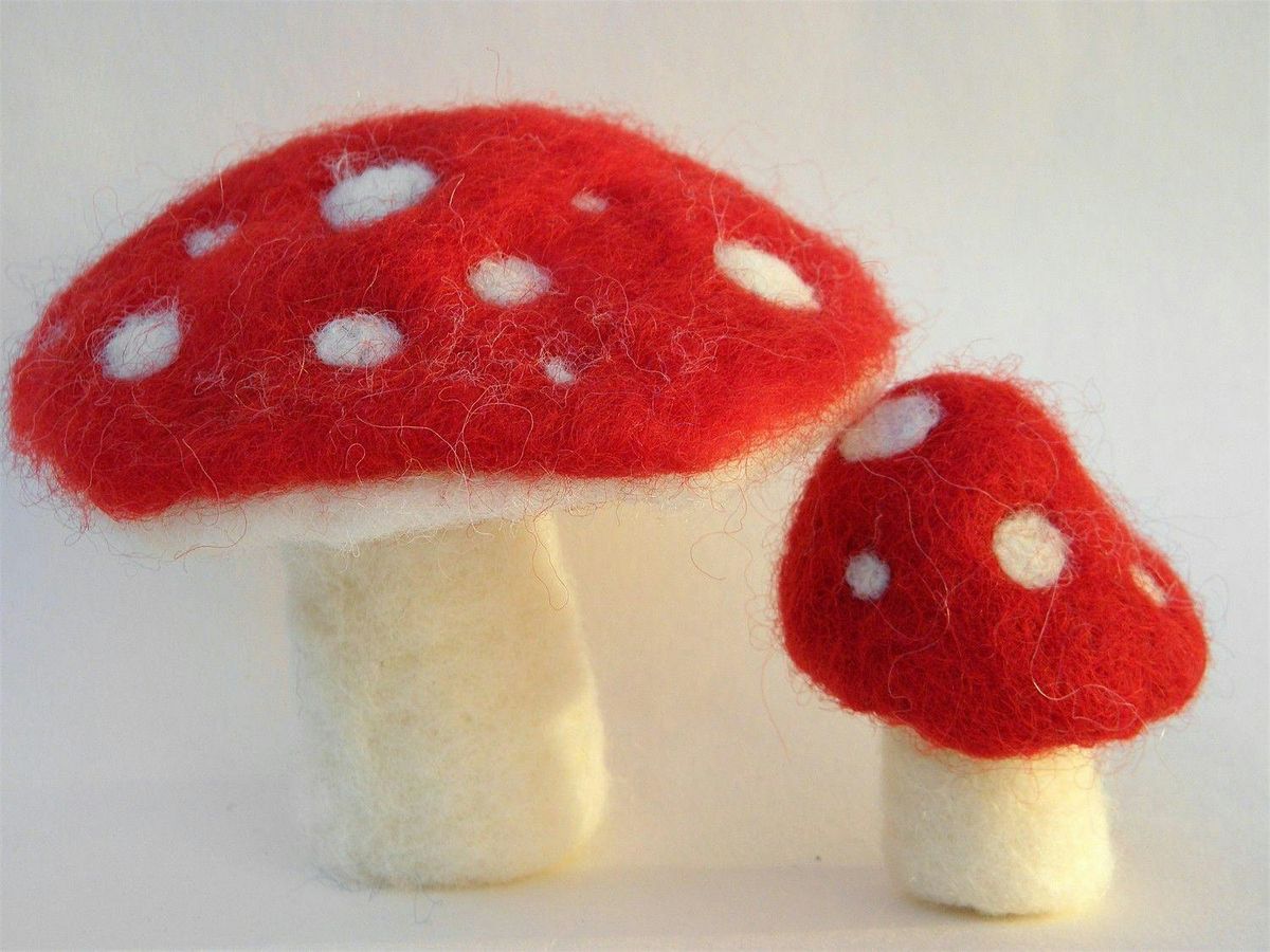 Stitch Cafe - Needle Felted Mushrooms