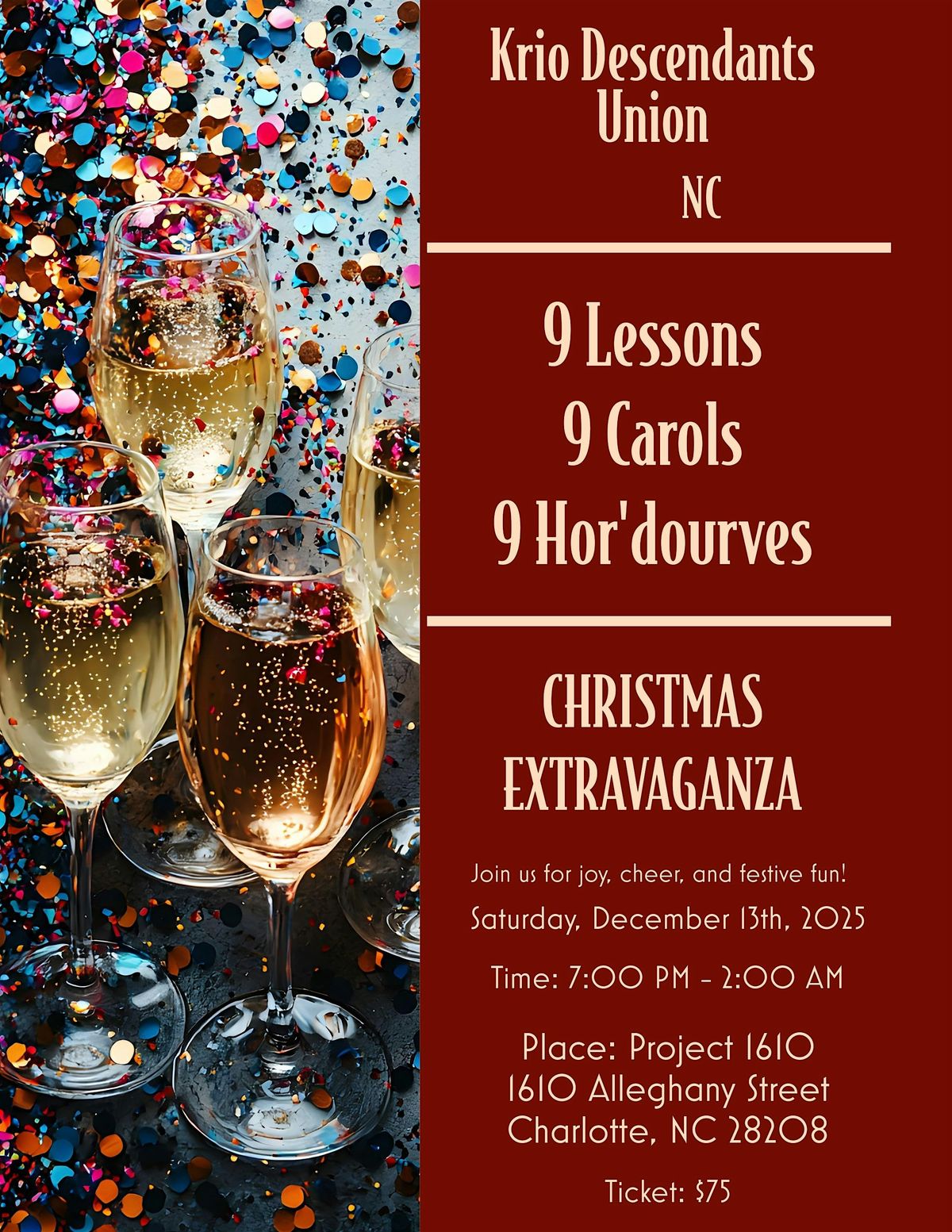 KDUNC 9 Lessons, 9 Carols, 9 Hors d'oeuvres & Party