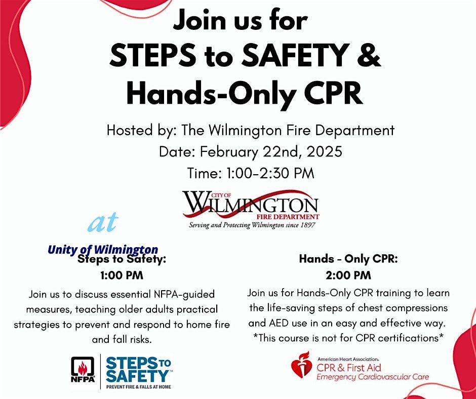 STEPS TO SAFETY AND HANDS-ONLY CPR TRAINING