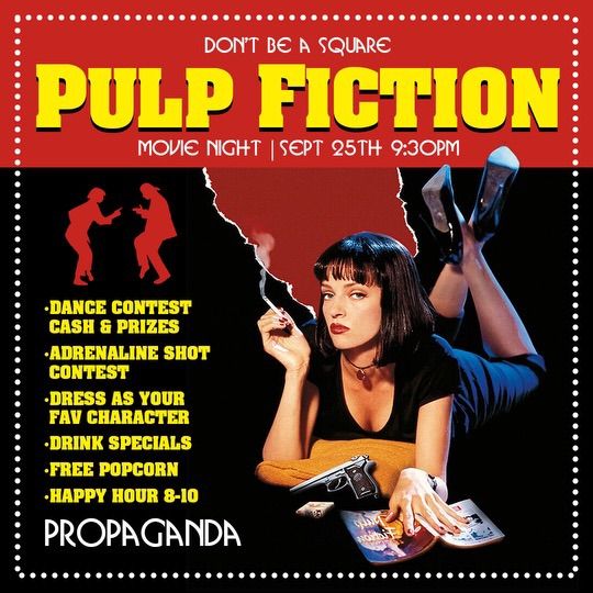 Pulp Fiction Movie Night : Best Dressed and  Dance Off 