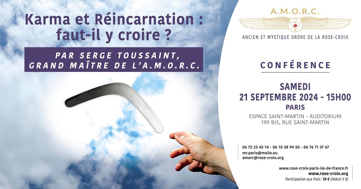 Conf\u00e9rence | Karma et r\u00e9incarnation : faut-il y croire ?