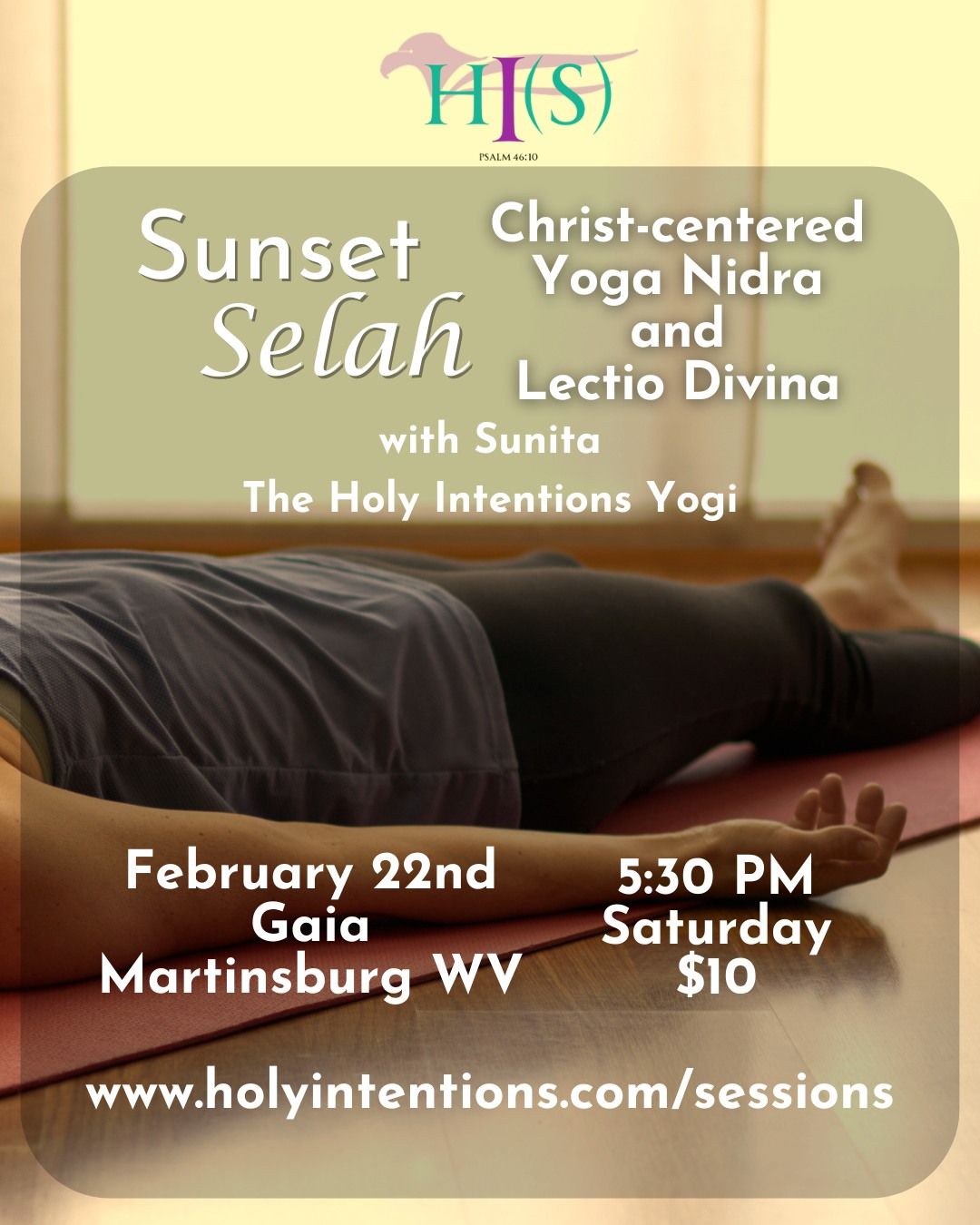 Sunset Selah Christ-Centered Yoga Nidra & Lectio Divina with The Holy Intentions Yogi