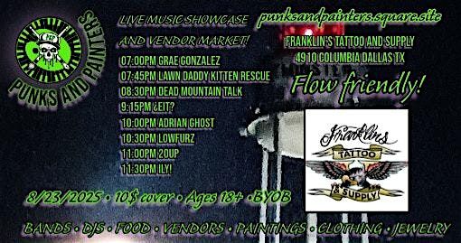 AUG 23RD Punks & Painters at Franklin's Tattoo & Supply