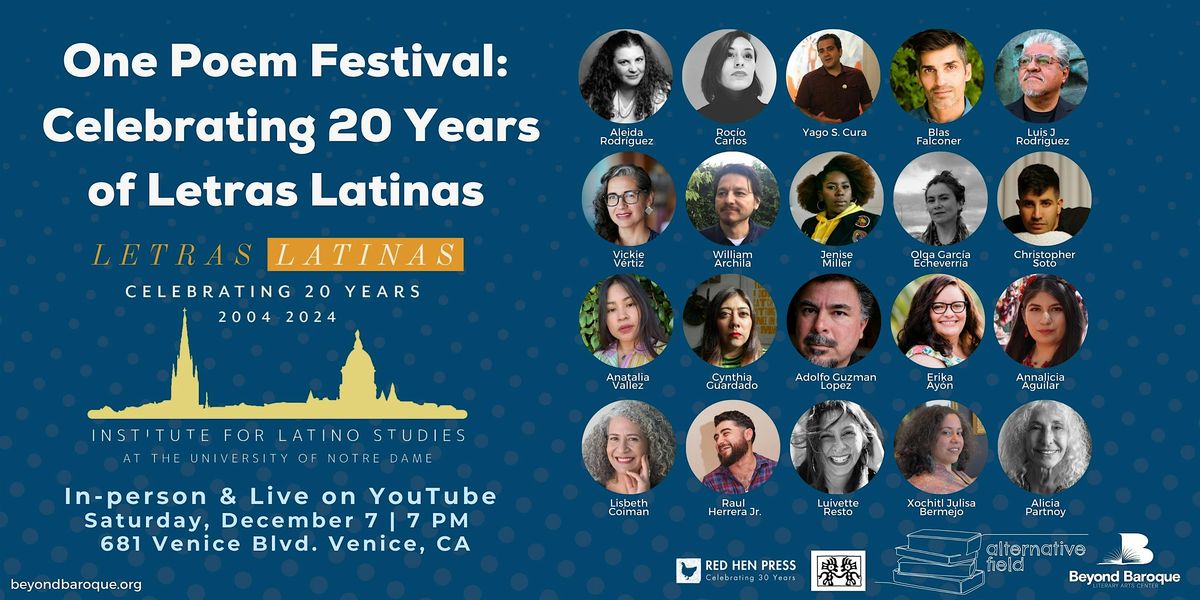 One Poem Festival: Celebrating 20 Years of Letras Latinas