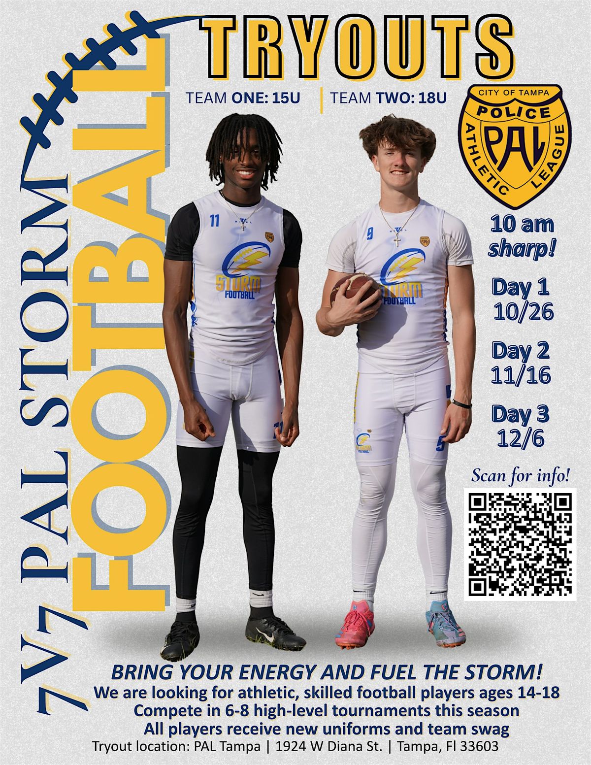 7V7 PAL Storm Football
