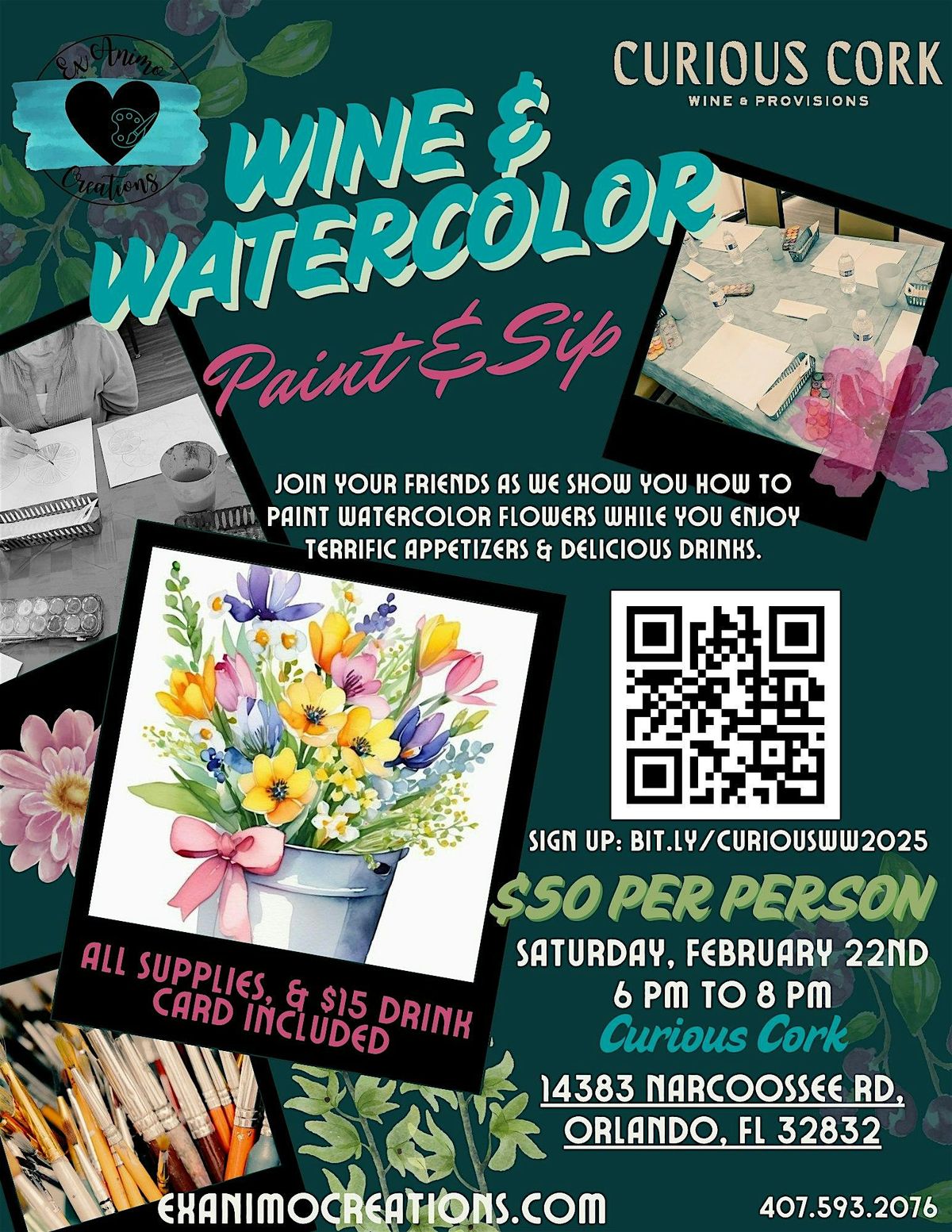 Wine & Watercolor Paint & Sip