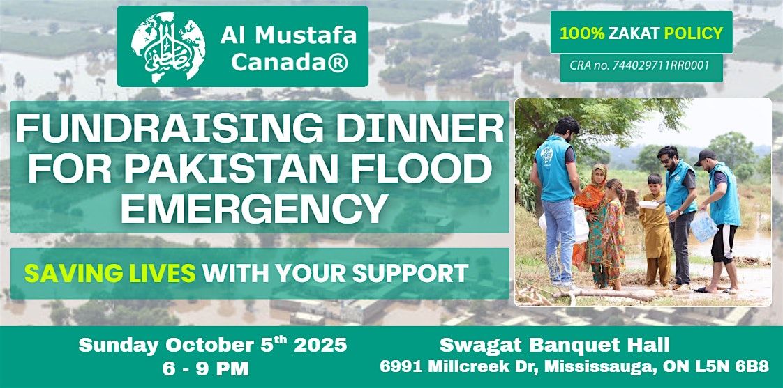 Al Mustafa Canada Fundraising Dinner for the Pakistan Flood Emergency