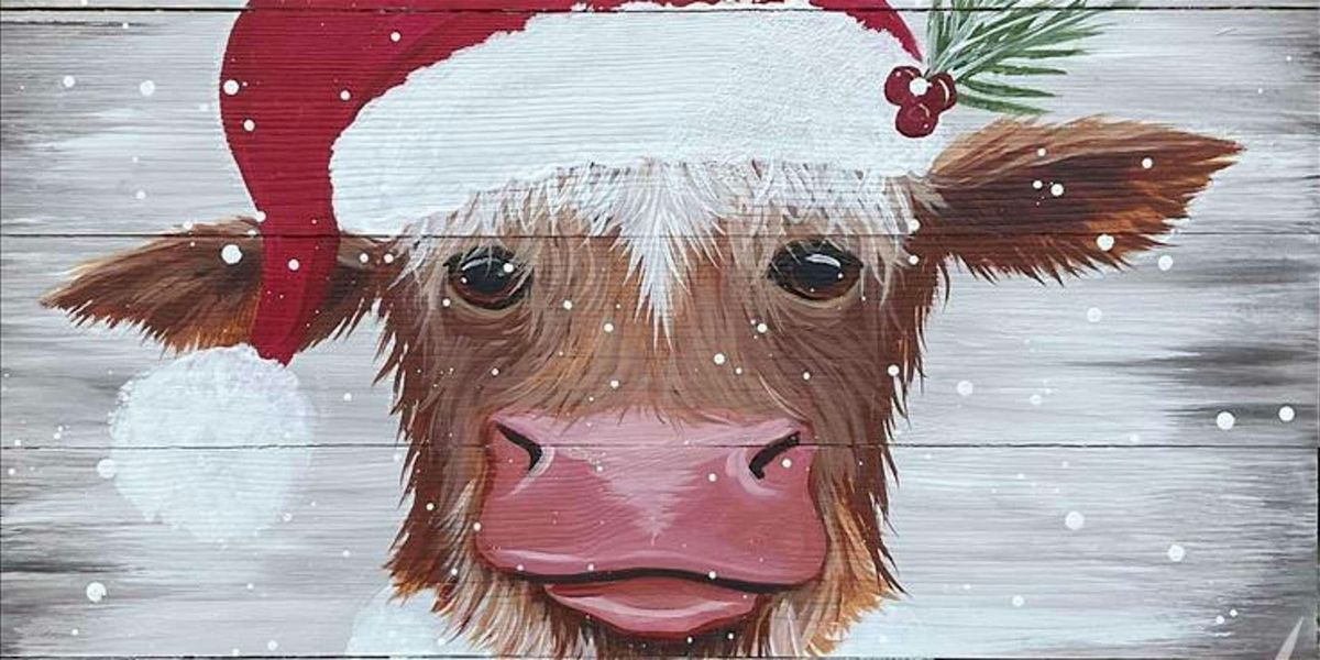 Santa's Sweet Little Helper Says Moo - Paint and Sip by Classpop!\u2122