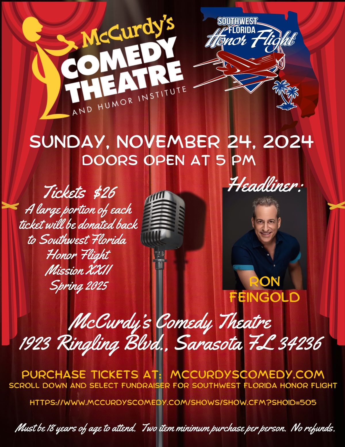 McCurdy's Comedy Fundraiser for Southwest Florida Honor Flight