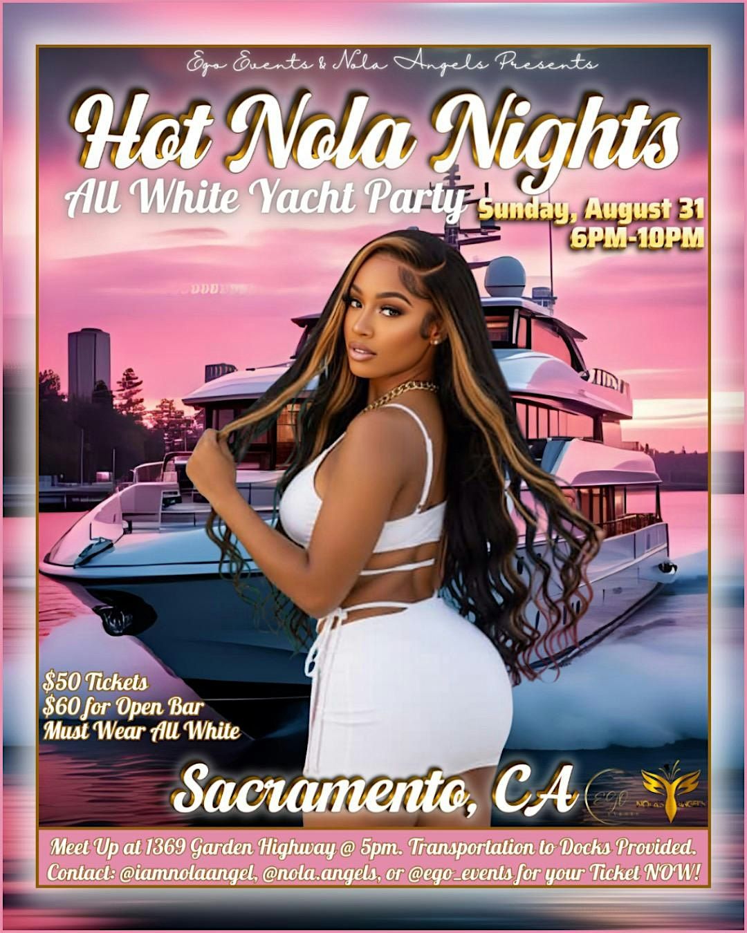 Hot Nola Nights: All White Yacht Party