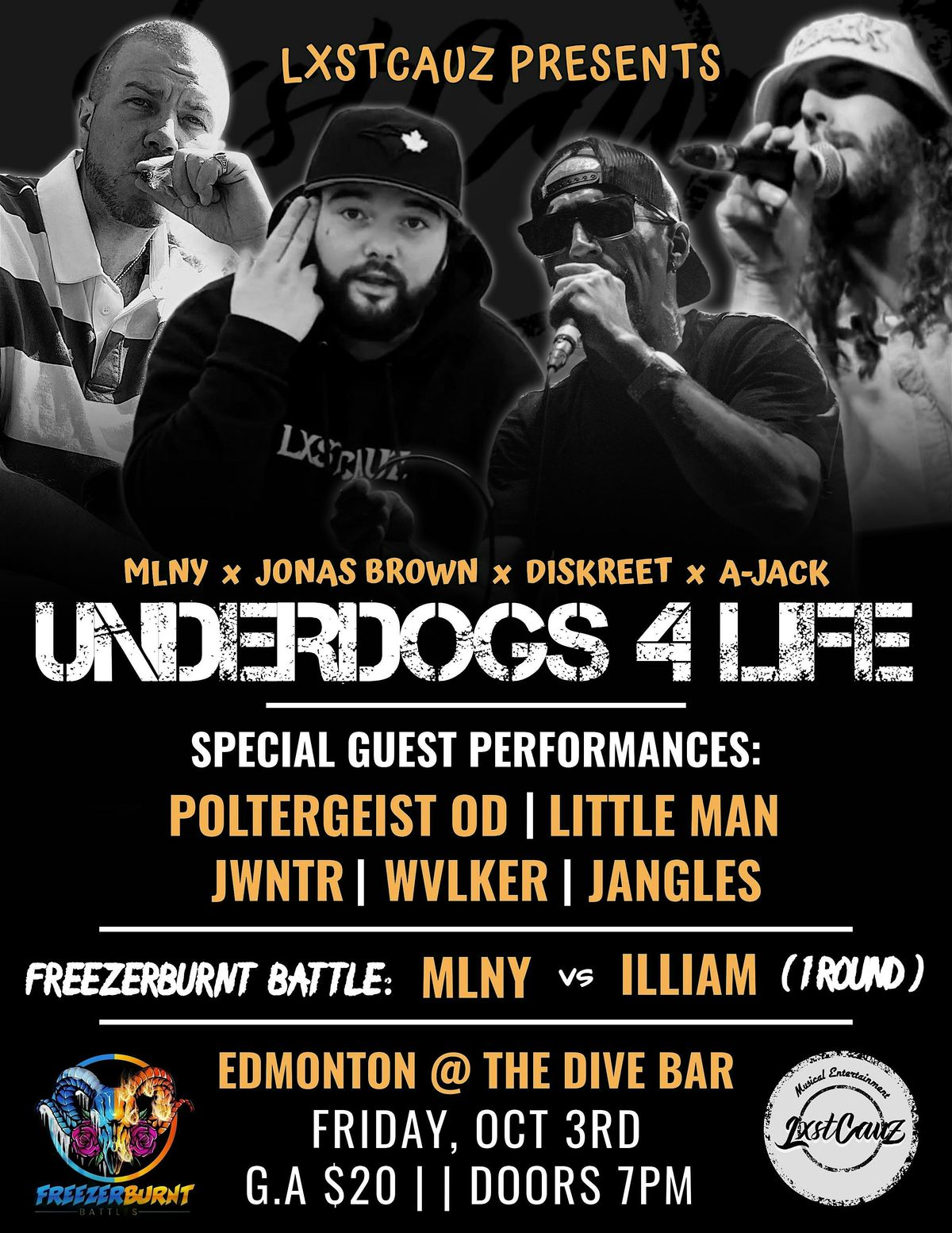 LXSTCAUZ PRESENTS: UNDERDOGS 4 LIFE (EDMONTON)