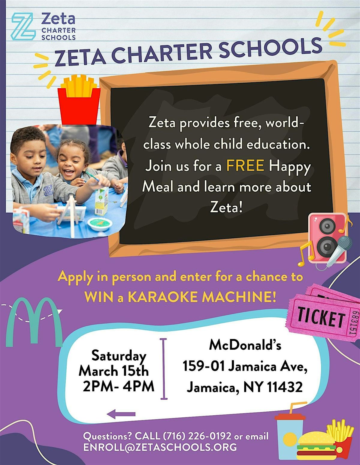 Happy Meal & Celebrate: Zeta Charter Schools Mcdonald's Party!