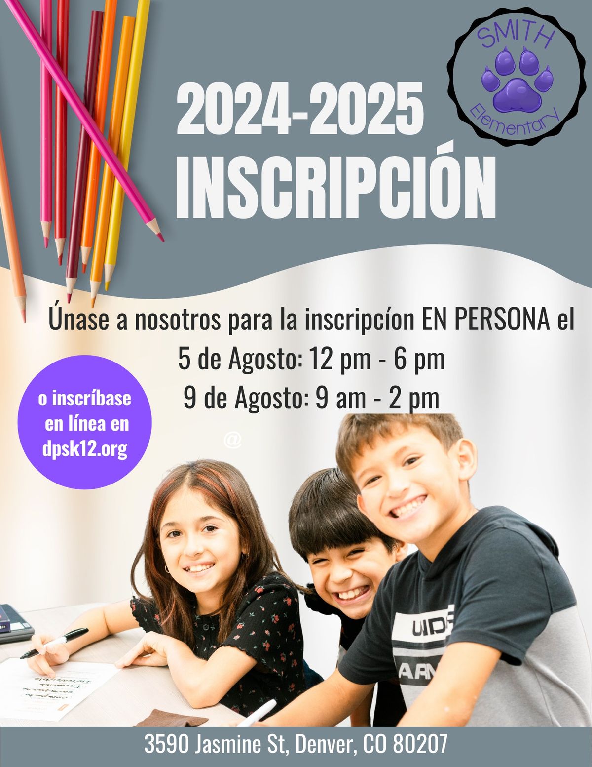 In Person registration for 2024-2025 school year