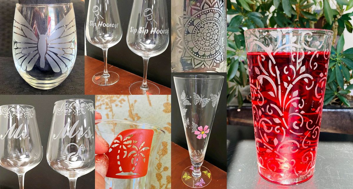 Glass Etching ~ (Water, Wine & Beer Glasses)