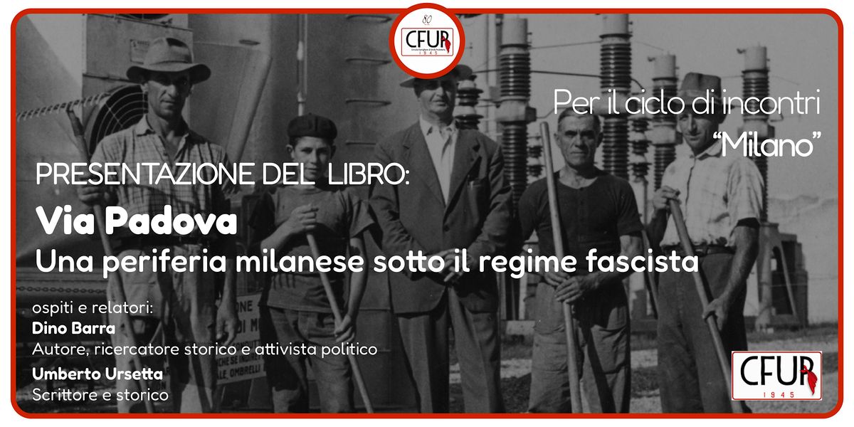 Presentazione del libro  "Via Padova" incontro con lo scrittore Dino Barra