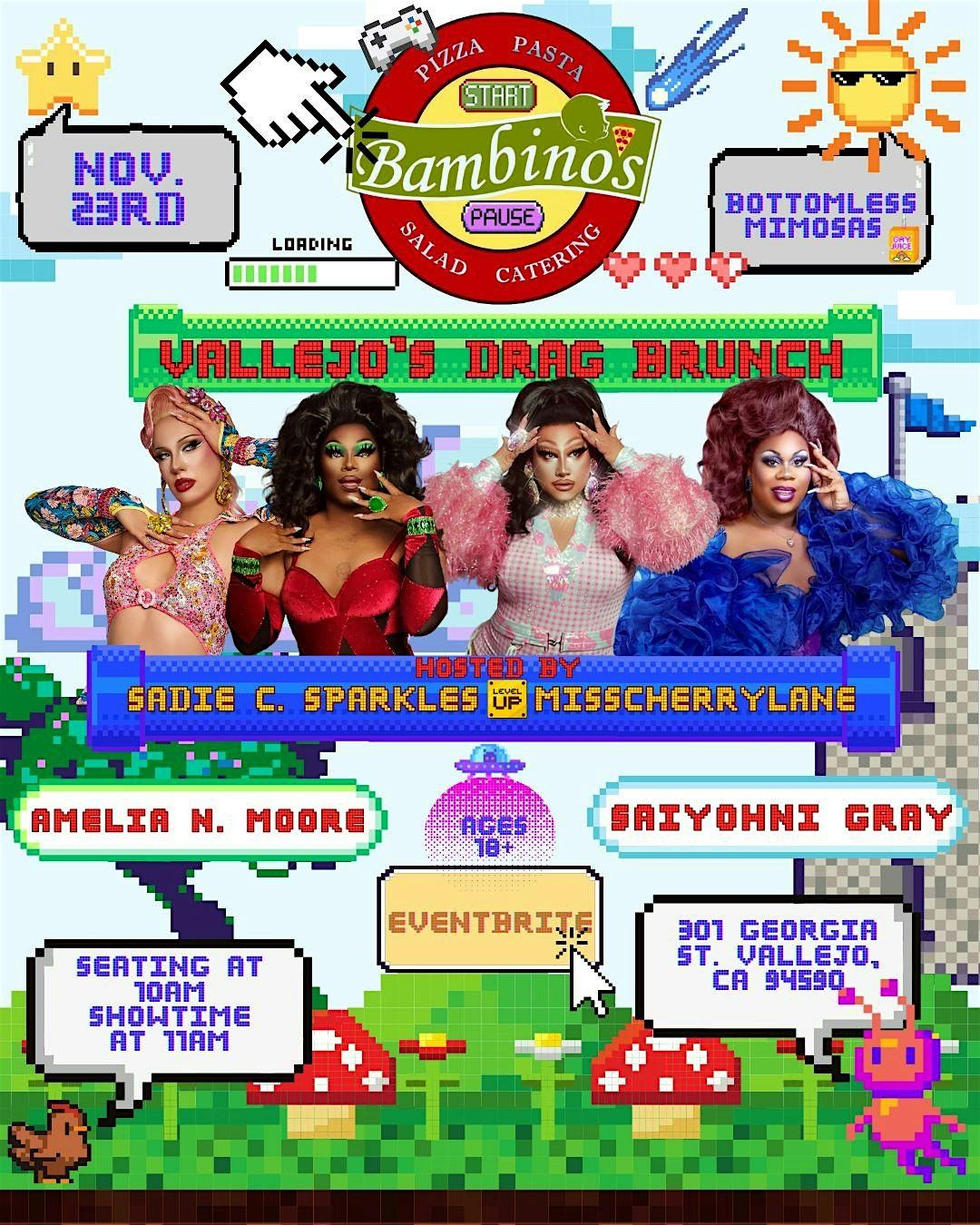 Vallejo's Drag Brunch @ Bambino's LEVEL UP EDITION