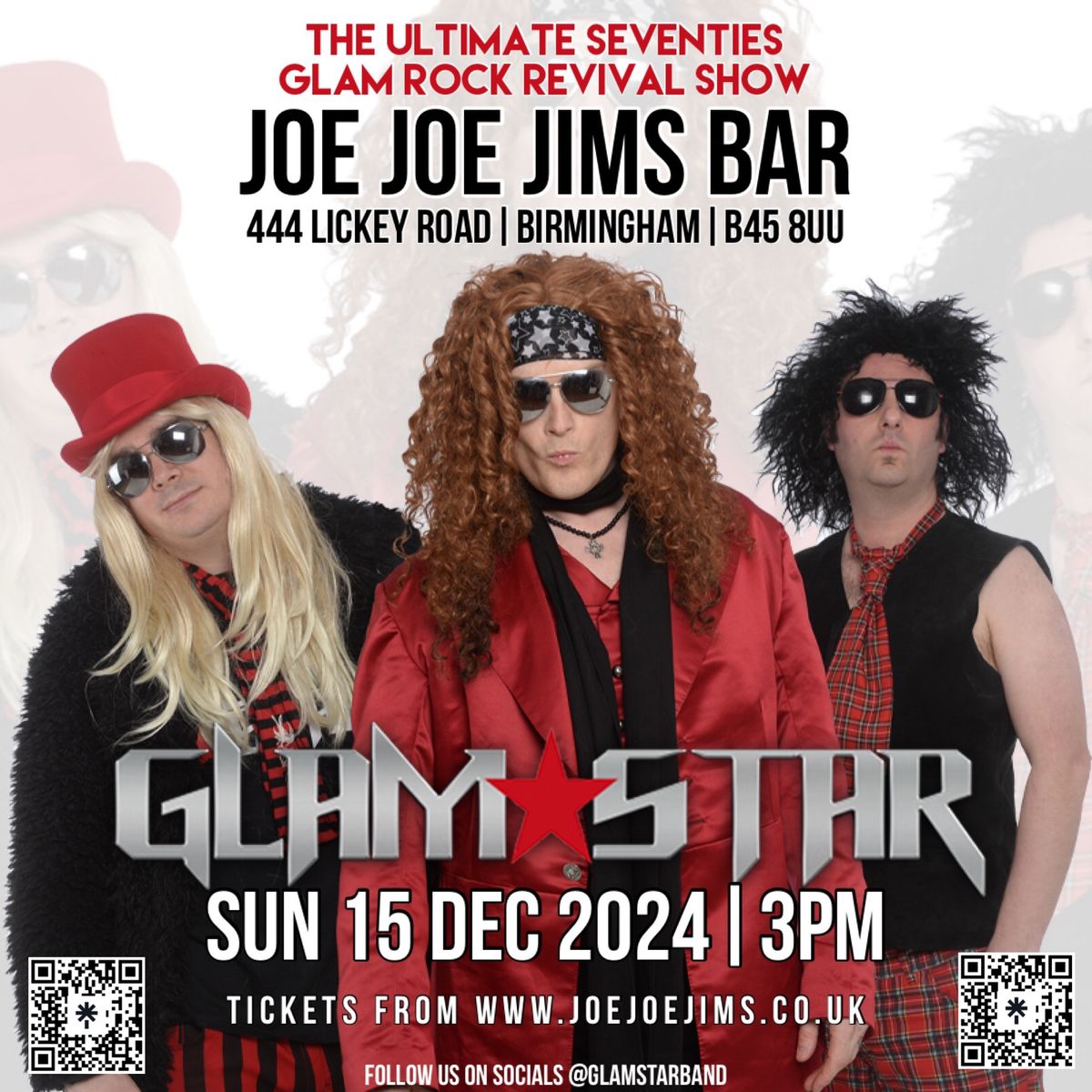 GlamStar Band Show live at Joe Joe Jims Bar, Birmingham