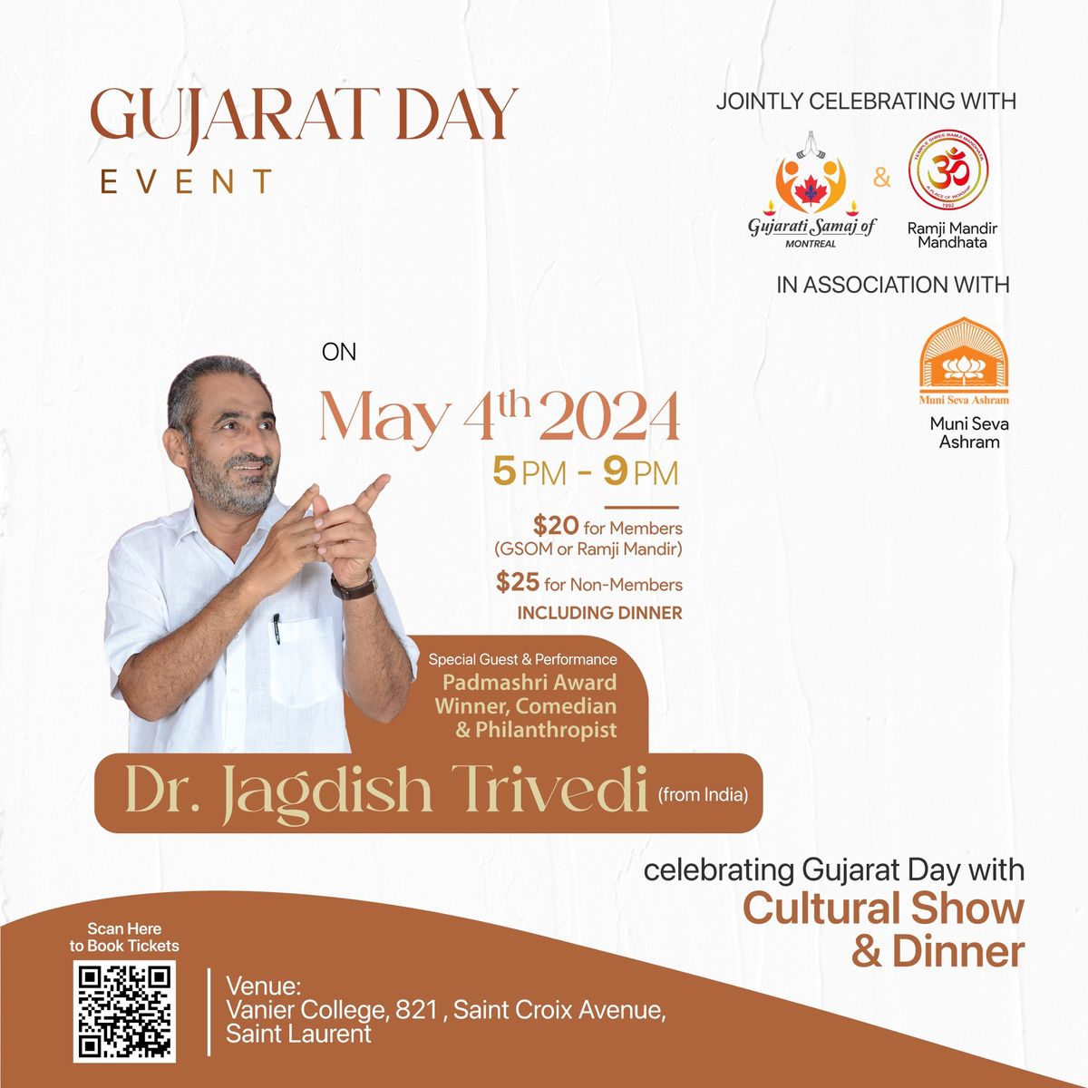 Gujarat Day Event 2024 - Cultural Show & Dinner