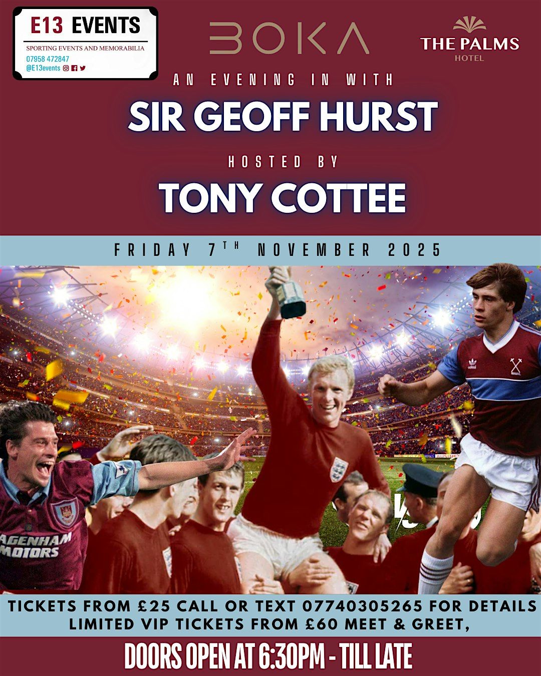 An Evening in with Sir Geoff Hurt and Tony Cottee