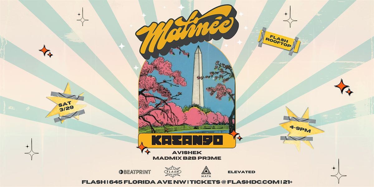 Matin\u00e9e Day Party: KASANGO, Avishek, Madmix B2B PR3ME at Flash Rooftop