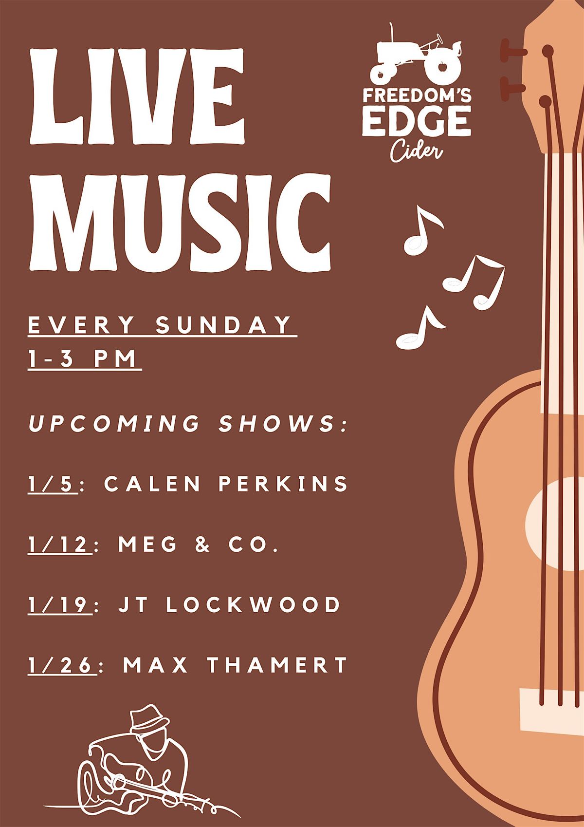 Sunday Live Music Series at Freedom's Edge Cider