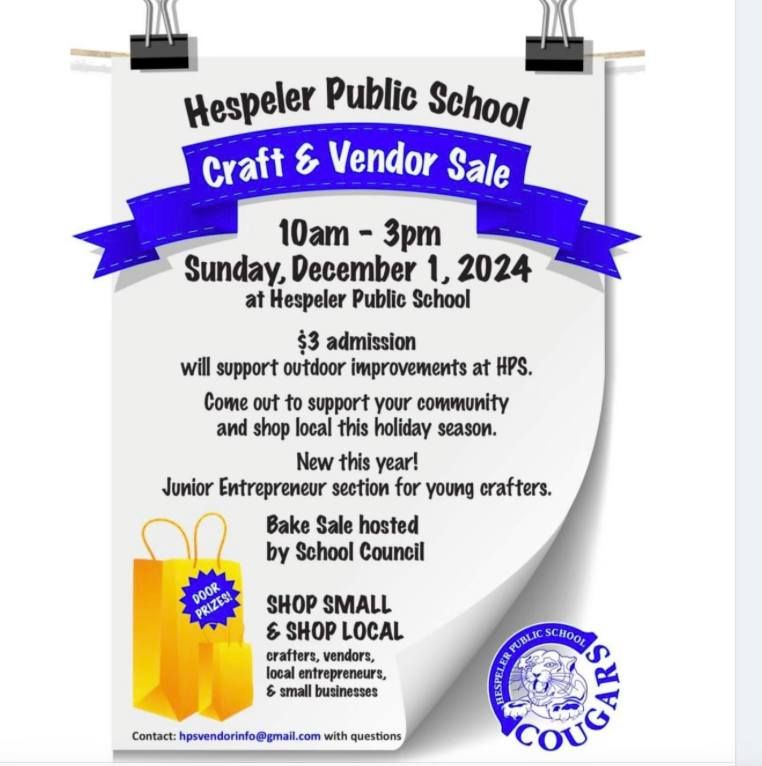 Hespeler Public School Craft and Vendor Sale