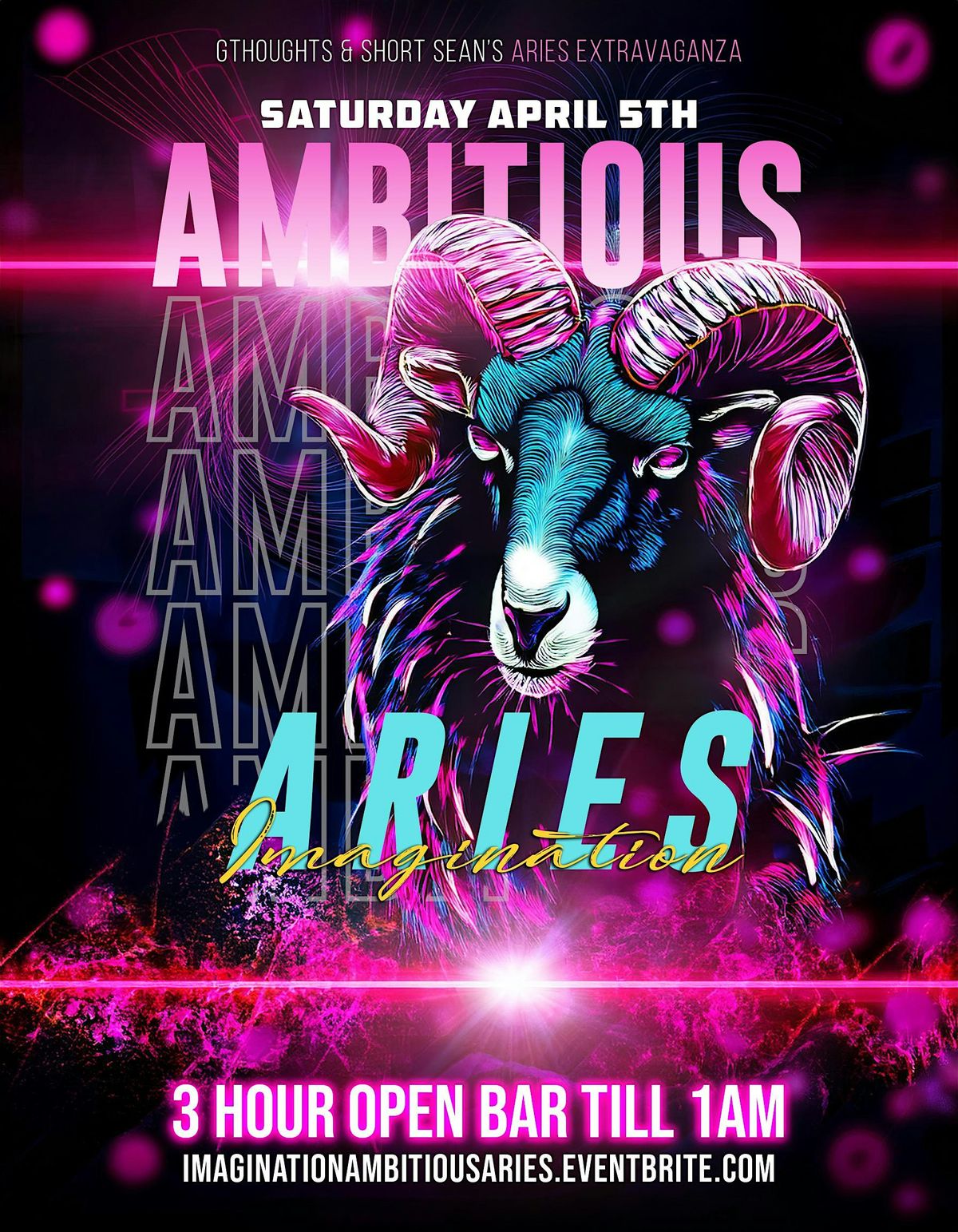 3 Hour Open Bar at ImaGination - Ambitious Aries