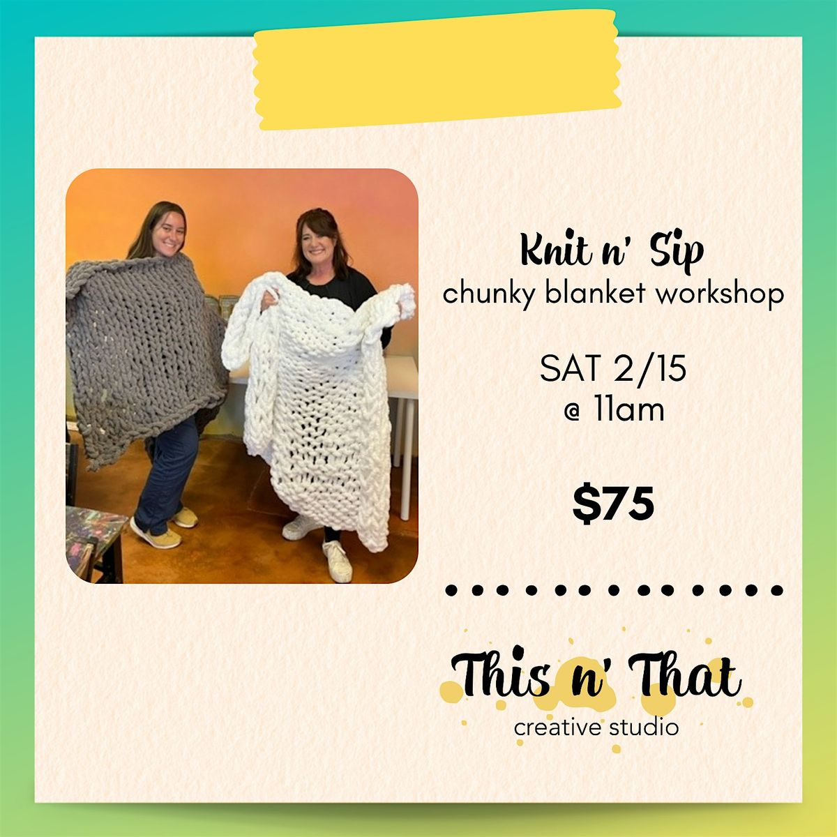 Chunky Knit Blanket Workshop