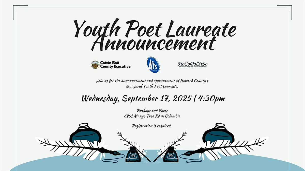 Youth Poet Laureate Announcement