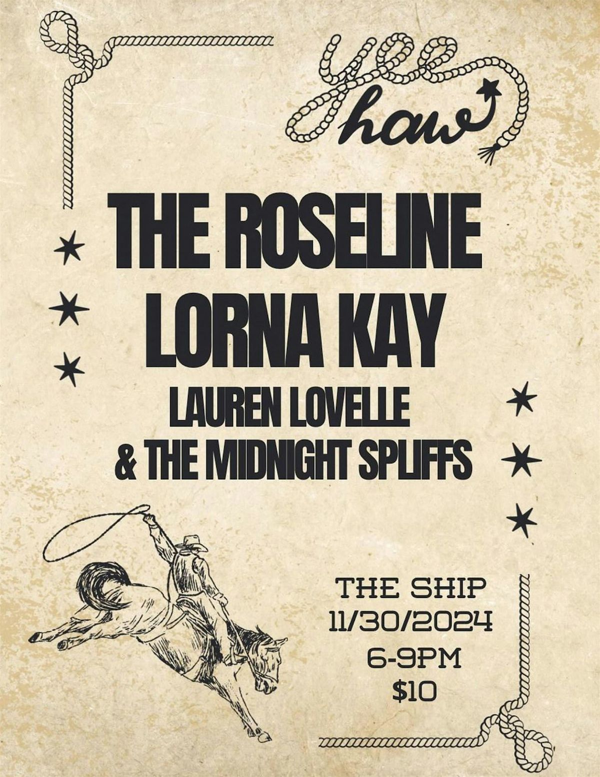 The Roseline, Lorna Kay and Lauren Lovelle & The Midnight Spliffs