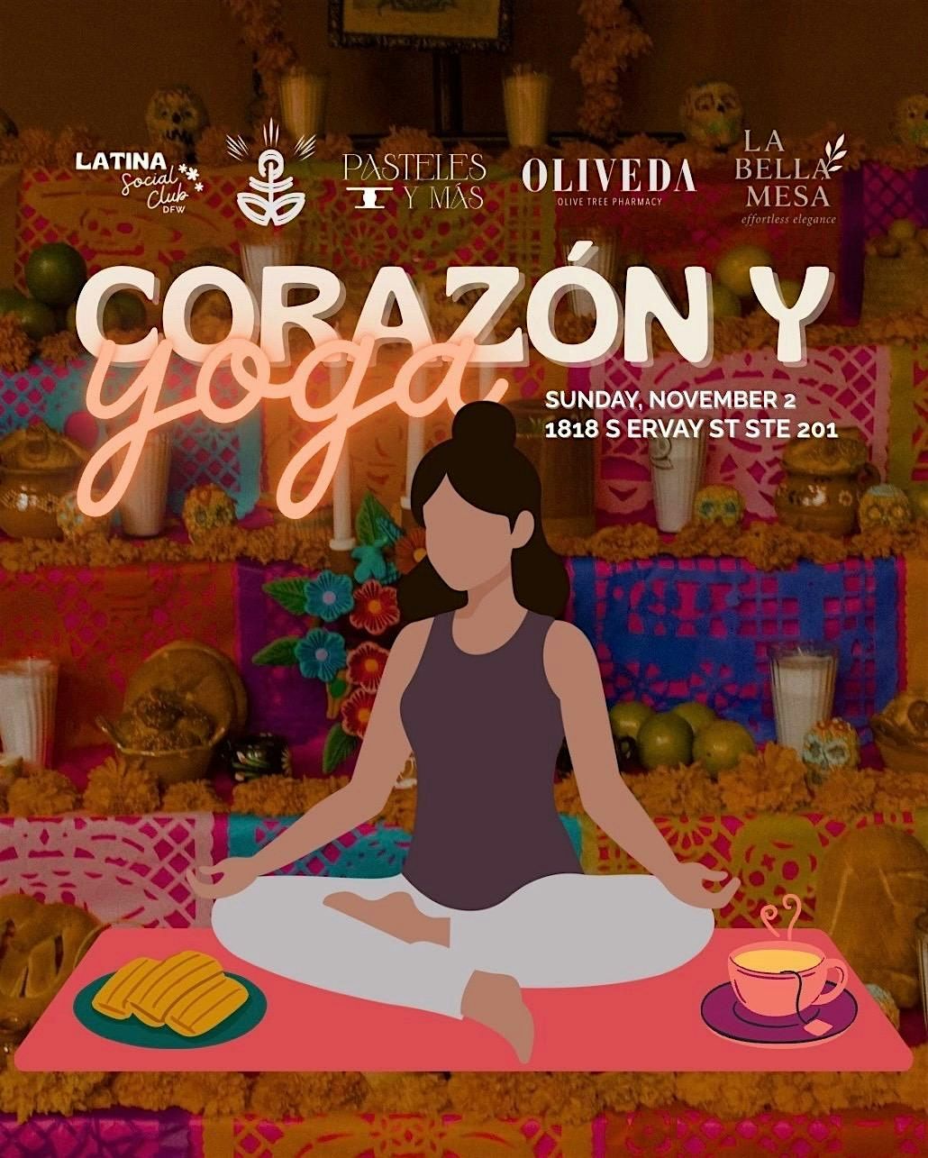 Coraz\u00f3n y Yoga: A Heart-Centered Flow for the Day of the Dead.