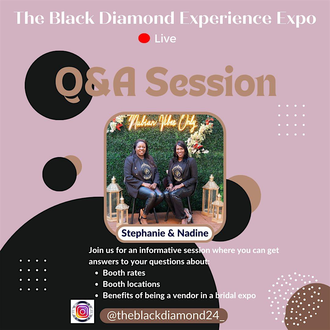 The Black Diamond Experience Cultural Bridal Expo Vendor Q&A Session