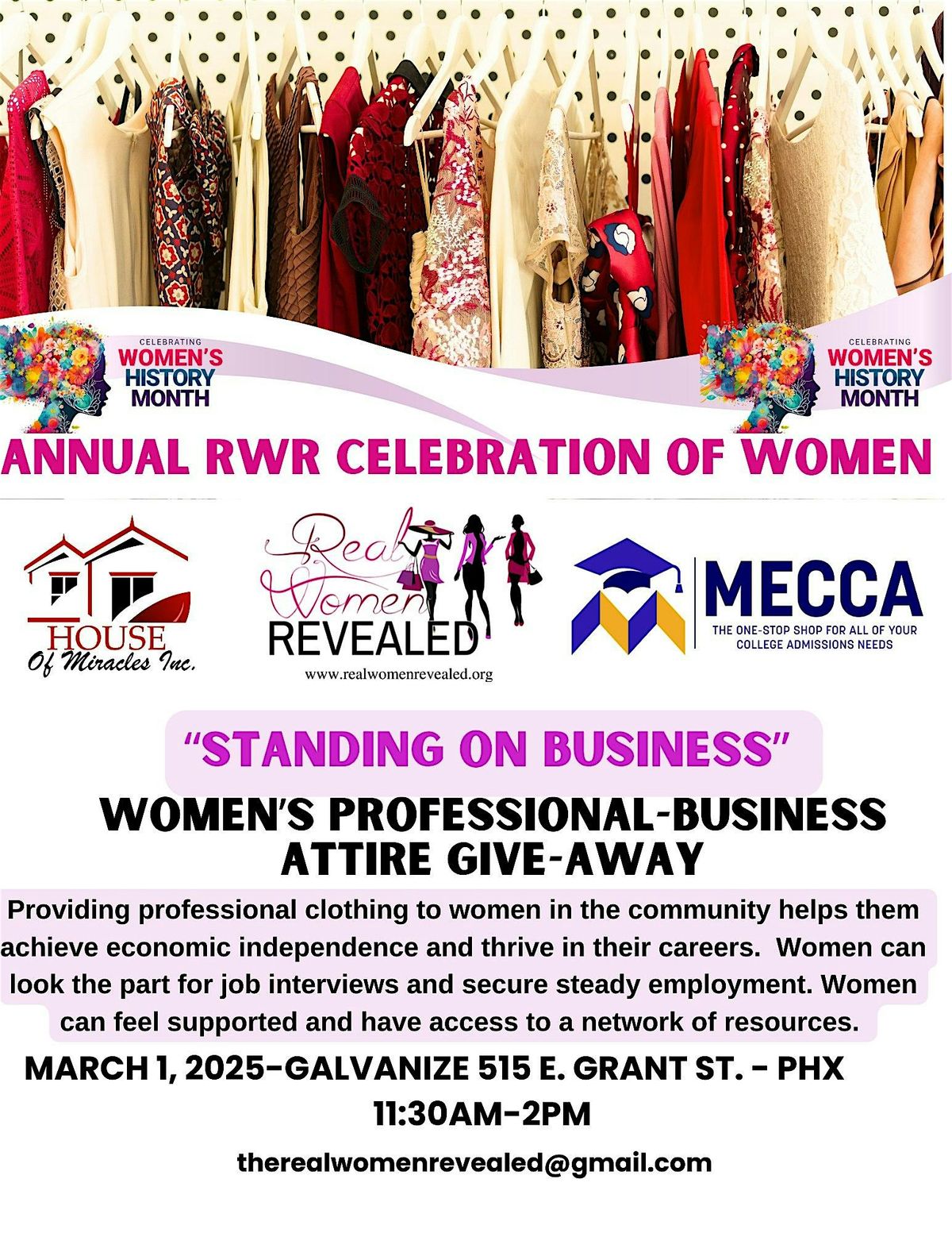 Women\u2019s Professional-Business Attire Give-Away (Celebration of Women)