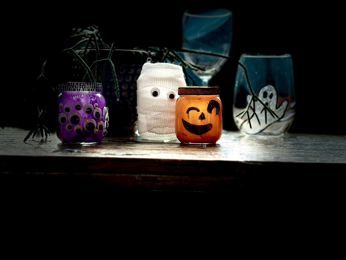 Halloween  Candle Holders Craft Night