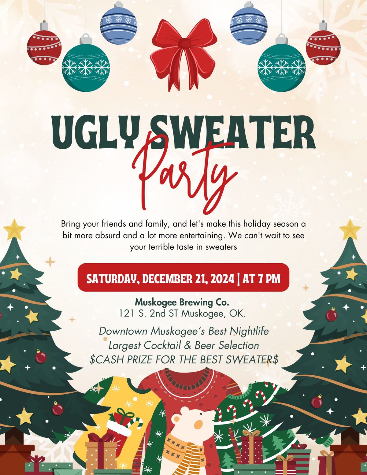 Muskogee Brewing Co. Ugly Sweater Party