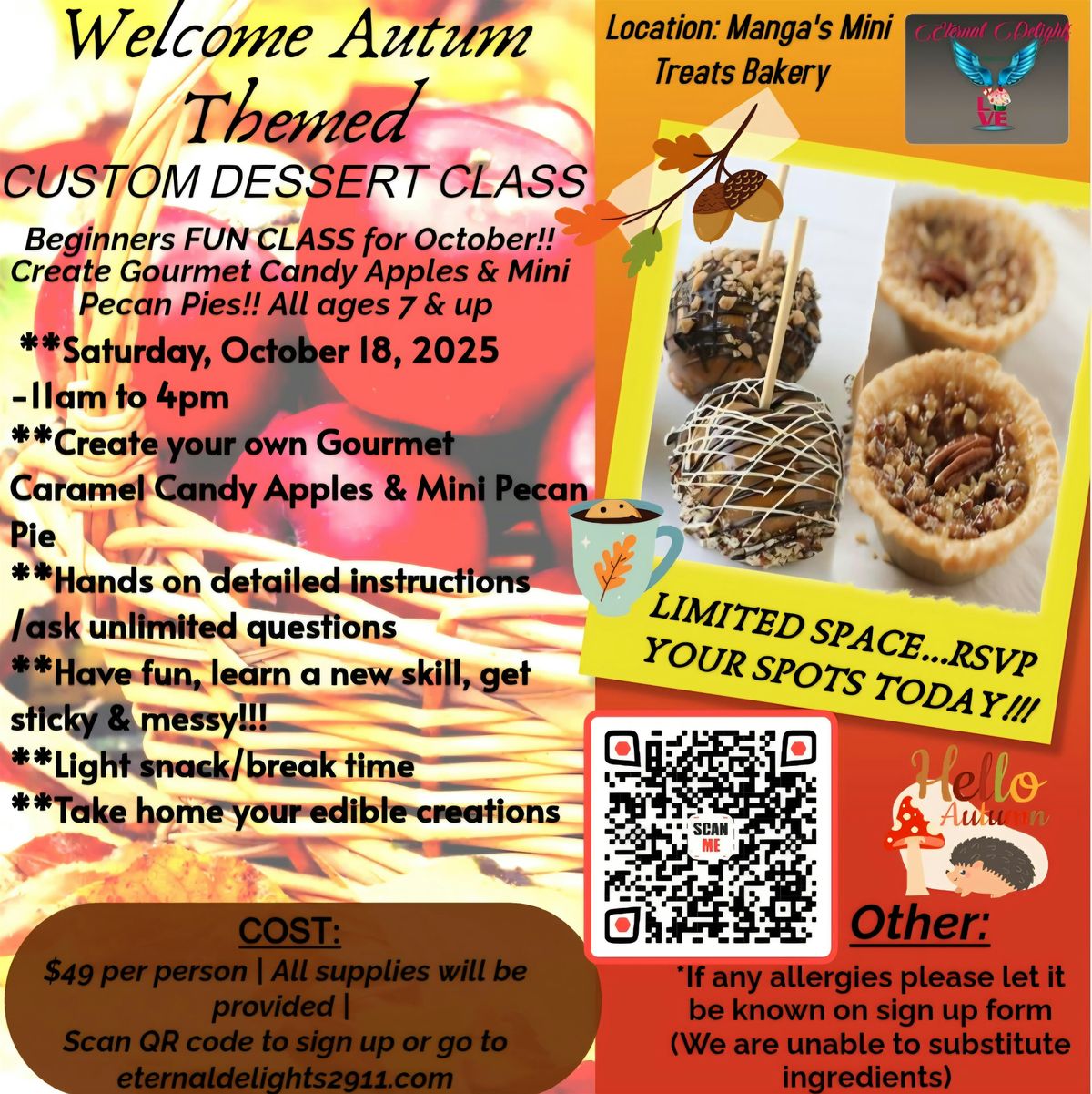 Welcome Autum Themed Dessert Class