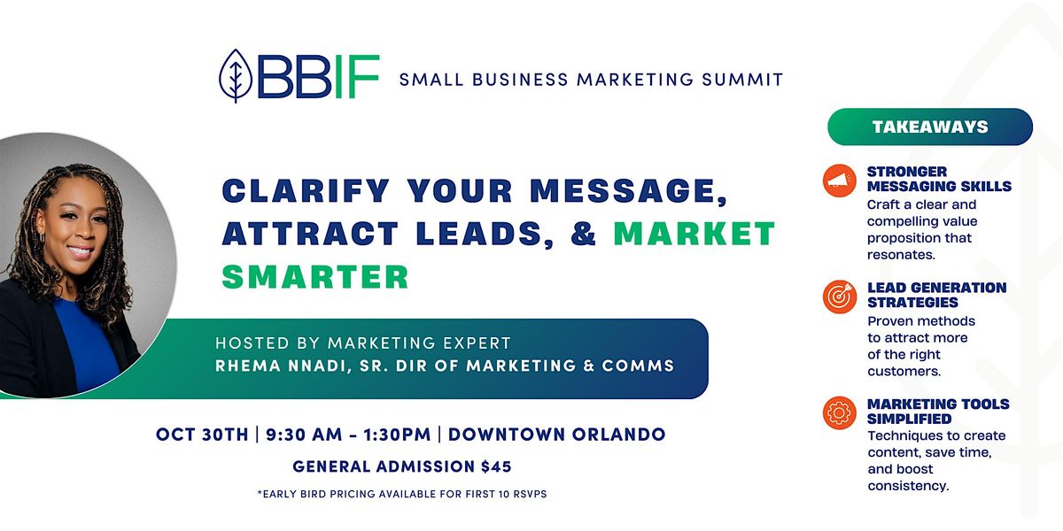 Marketing Summit: Clarify Your Message, Attract Leads, and Market Smarter