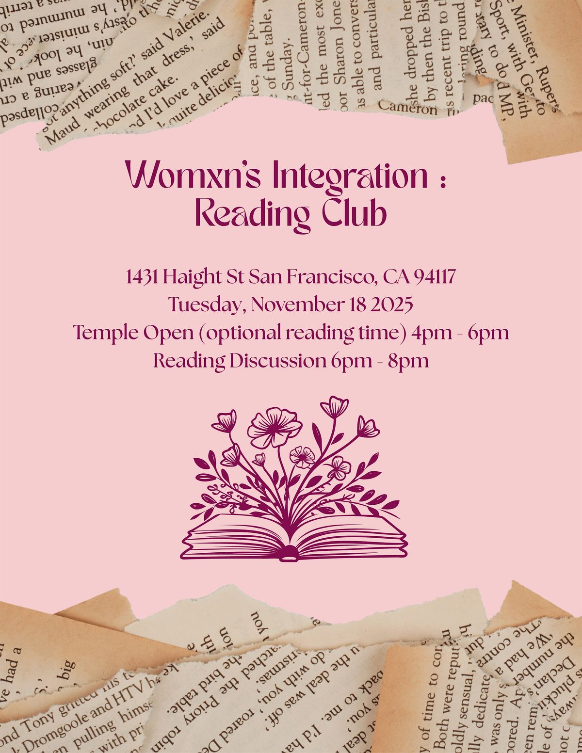 Womxn's Integration: Reading Club